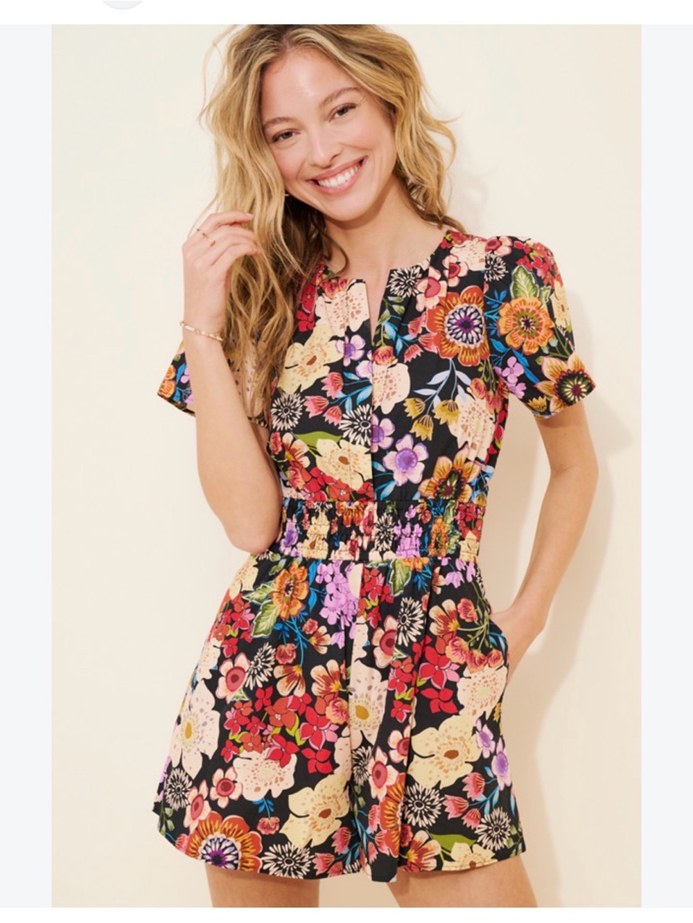 Anthropologie The Somrset Romper: Printed Poplin Edition